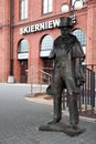 StanisÃâaw Wokulski monument at the railway station in Skierniewice